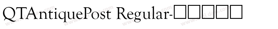QTAntiquePost Regular字体转换